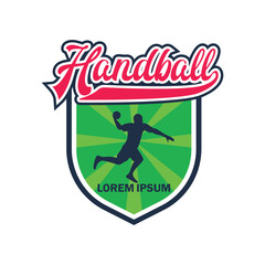 handball logo with text space for your slogan tag line, vector illustration