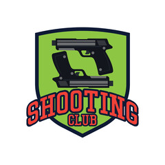 shooting logo with text space for your slogan tag line, vector illustration