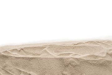 Fototapeta na wymiar Sand texture closeup. Sand isolated on white.