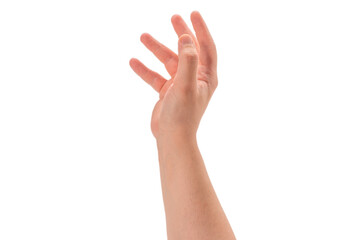 Fototapeta premium Male hand isolated on white.