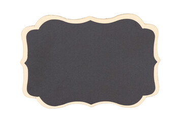 Blank grunge chalkboard sign with wood frame