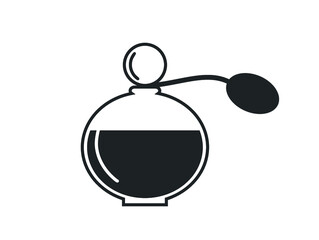 Perfume bottle vector icon. Perfume vector illustration. 