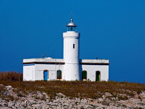 Italy, Tuscany, Grosseto, Maremma, islands, Ants  Formiche rocks, view of the Formicone lighthouse