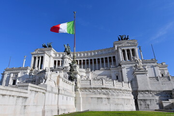 Famous monument Vittorio Emanuele II in Rome, Italy