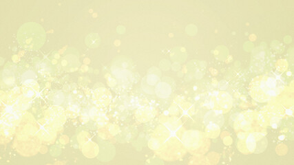 金色の抽象的な光の背景装飾イラスト　きらきら　煌めき　眩しい　パーティクル　玉ボケ