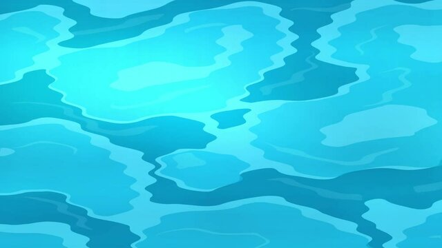 Water swimming pool surface cartoon abstract moving waves background animation. Good for titles, etc... Seamless loop.
