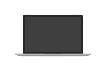 Laptop device isolated on white background