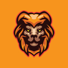 LION HEAD MASCOT LOGO SPORTS