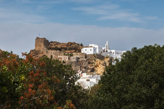 View of Mandraki town on island Nissyros, Greece