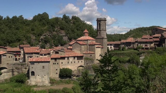 Rupit mountain village town hill stone landscape Catalonia Europe nature