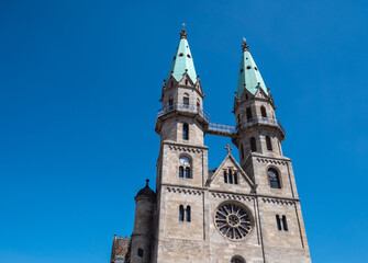 Fototapeta na wymiar Stadtkirche von Meiningen in Thüringen Deutschland