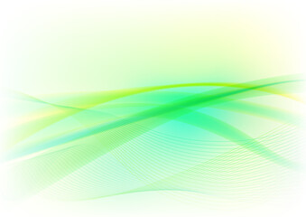 Naklejka premium 緑色の幾何学模様抽象背景波形素材