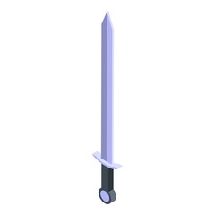 Trade war sword icon. Isometric of trade war sword vector icon for web design isolated on white background
