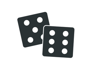 Dice icon. Casino dice vector illustration. 