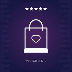 shopping bag vector icon