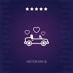 wedding car vector icon