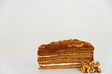 cake slice on a white background