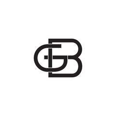 vector of letter gb overlapping line design fit for fashion emblem logo