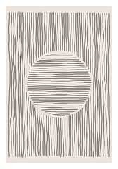 Trendige abstrakte kreative minimalistische künstlerische handgemalte Komposition