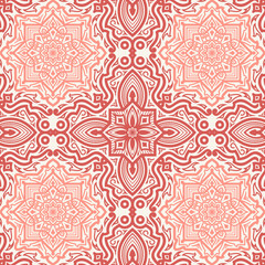 Abstract seamless vector isolated geometric pattern. Trendy art style on a white background. Oriental fractal ornament for decoration of backgrounds, textiles, wallpaper, cards, ceramics