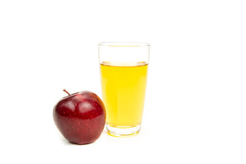 A glass of apple juice