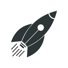 rocket Icon in trendy flat style isolated on white background. for your web site design, logo, app, UI. Vector illustration, EPS10.