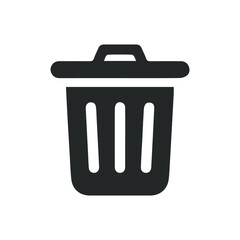 Delete icon vector, Trash can, bin, Garbage sign isolated on white background. Trendy Flat style for graphic design, Web site, UI. EPS10