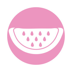 watermelon fresh fruit block icon