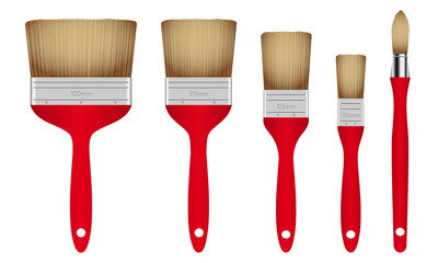 BRICO-OBJET-Peinture-PinceauCollection de pinceaux de diff&eacute;rentes tailles pour peindre sa maison.