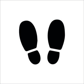 Shoe Prints Icon in trendy flat style isolated on white background. for your web site design, logo, app, UI. Vector illustration, Simple User interface element. Creative UI item, EPS10.
