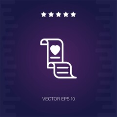 love letter vector icon