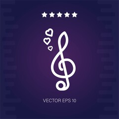 romantic music vector icon