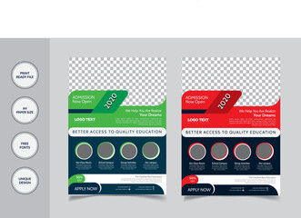 Back To School Flyer & Poster Template 
vector Design Template.