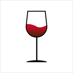 Cocktail icon, logo isolated on white background. wine glass  Icon in trendy flat style isolated on white background. for your web site design, logo, app, UI. Vector illustration, EPS10.