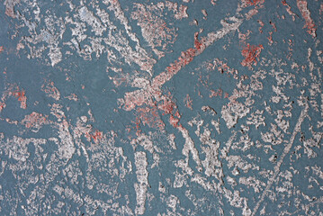 The texture of the decorative putty gray and terracotta color.