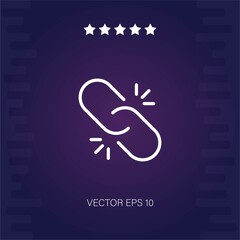broken link vector icon