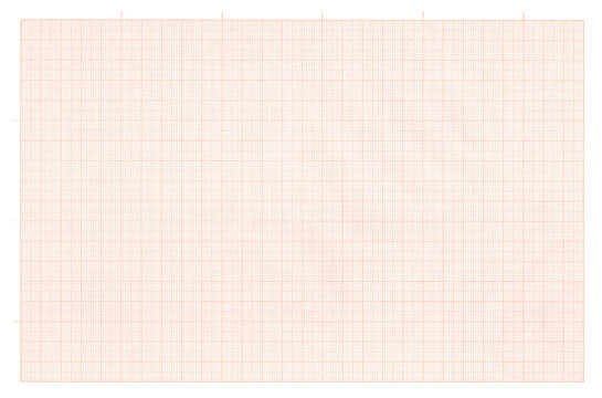 A sheet of graph paper (printed with fine red lines making up a regular grid). Useful as backdrop, background, or texture.
