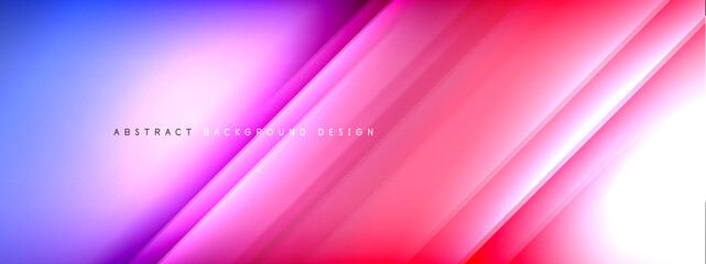 Motion concept neon shiny lines on liquid color gradients abstract backgrounds. Dynamic shadows and lights templates for text