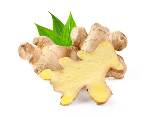 ginger on white background. depth of field