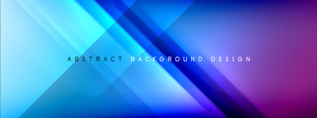 Motion concept neon shiny lines on liquid color gradients abstract backgrounds. Dynamic shadows and lights templates for text