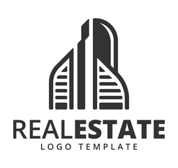 Commercial / industrial real estate logo template in vector format.