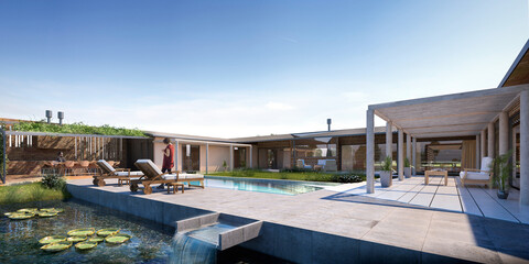 swimming pool in hotel