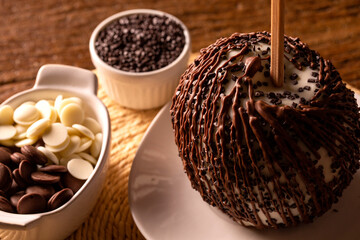 Candied apples on sticks