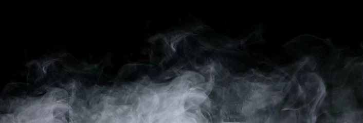 Crédence de cuisine en verre imprimé Fumée smoke on black background