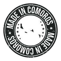 Obraz na płótnie Canvas Comoros Symbol. Silhouette Icon Map. Design Grunge Vector. Product Export Seal.