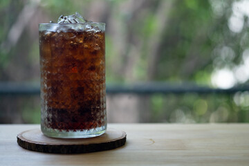Glass of soft drink