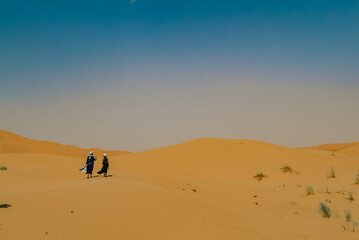 Fototapeta na wymiar Beautiful landscape and hardscape at Morocco