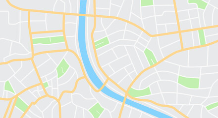 Urban city map. Vector Illustration.