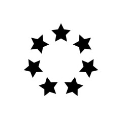 Circle Star Border Icon Vector Template Illustration Design