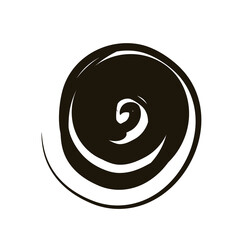 twister circular stain creative design with brush stroke silhouette style